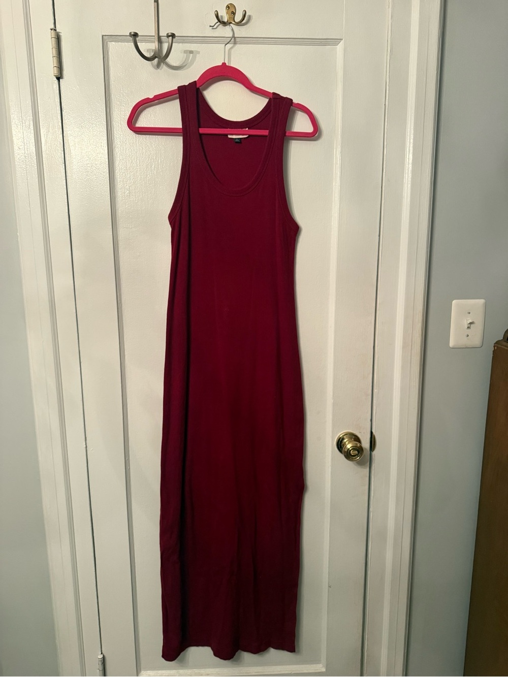 a new day Sleeveless Burgundy Maxi Dress